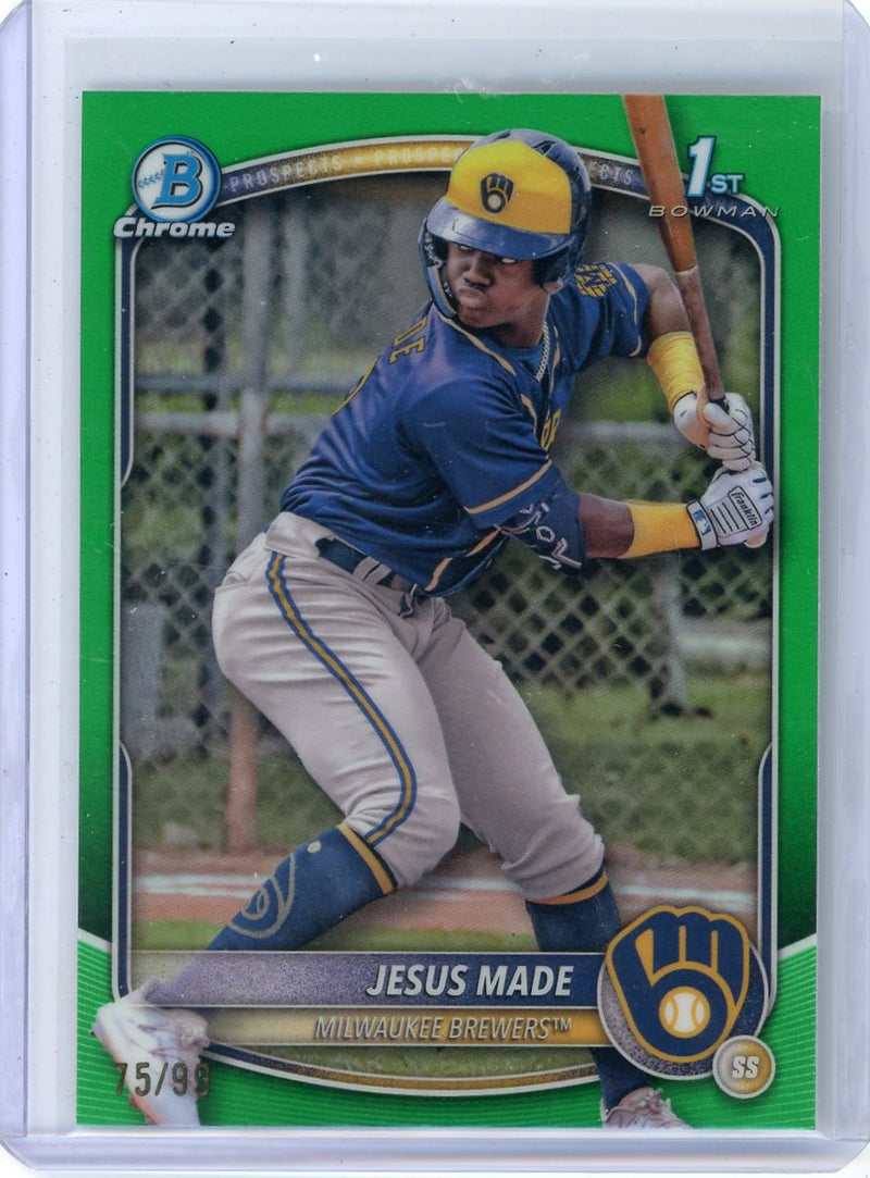 Jesus Made 2025 Bowman Chrome 1st Bowman Green Refractor 