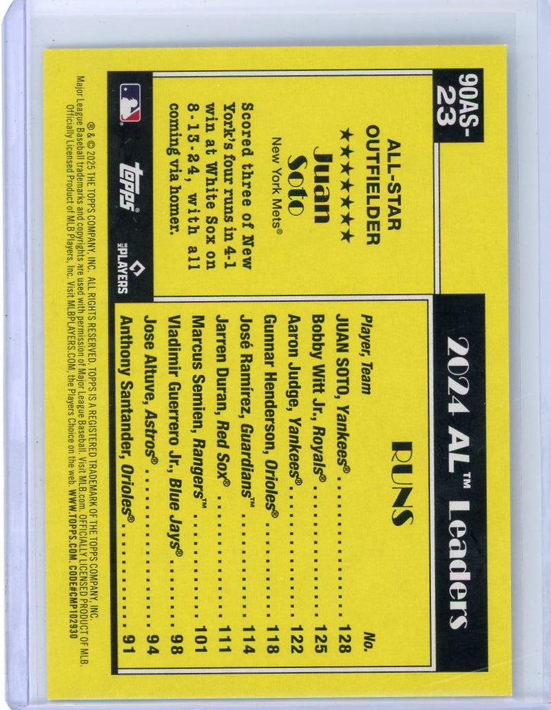 Juan Soto 2025 Topps All-Star National League Black Foil 