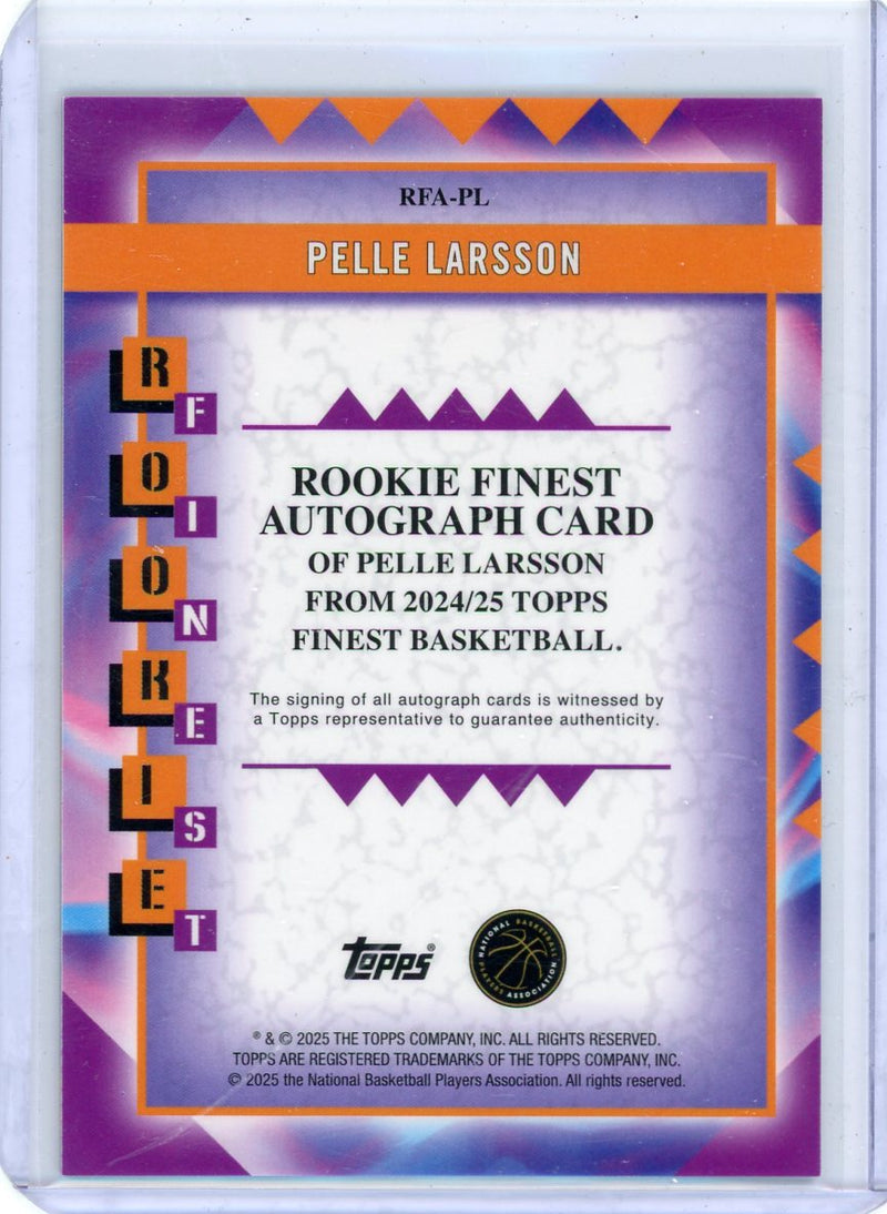 Pelle Larsson 2024-25 Topps Rookie Finest Autograph 