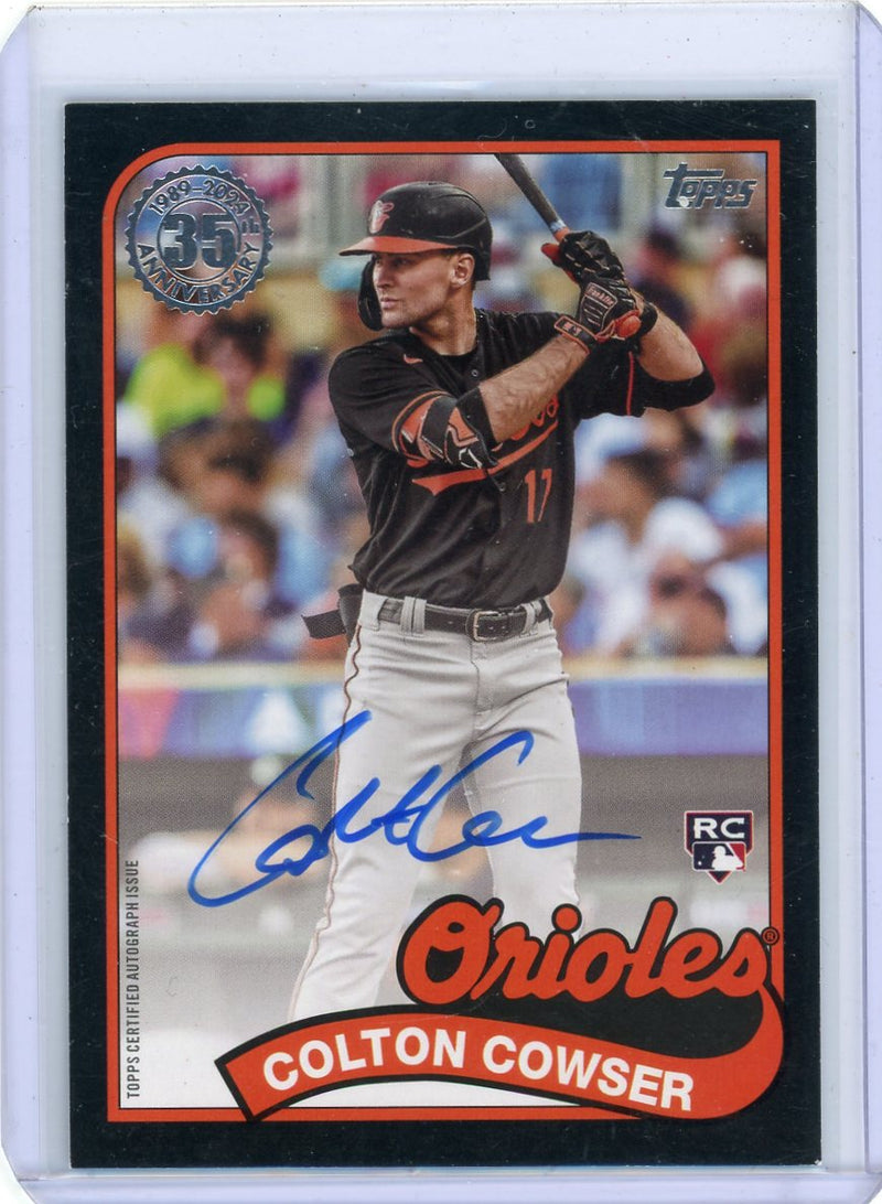 Colton Cowser 2024 Topps 35th Anniversary autograph rookie card black 