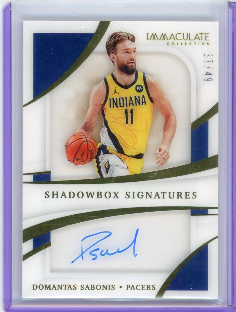 Domantas Sabonis 2020 Panini Immaculate Basketball Shadowbox Signatures 