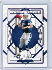 Troy Aikman 2020 Panini National Treasures purple #'d 47/50