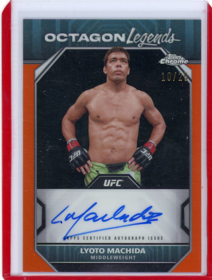 Lyoto Machida 2024 Topps Chrome UFC Octagon Legends autograph orange ref. #'d 10/25