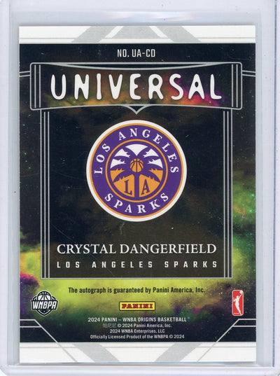 Crystal Dangerfield 2024 Panini Origins WNBA Universal autograph gold #'d 04/10