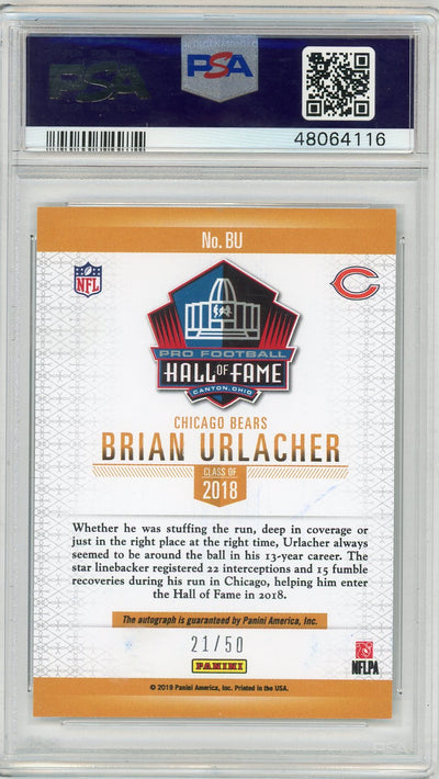 Brian Urlacher 2019 Panini National Convention VIP Pary HoF Autograph #'d 21/50 PSA 9