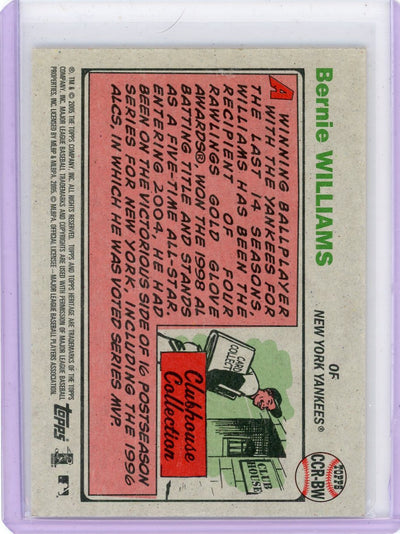 Bernie Williams 2005 Topps Clubhouse Collection Bat Relic
