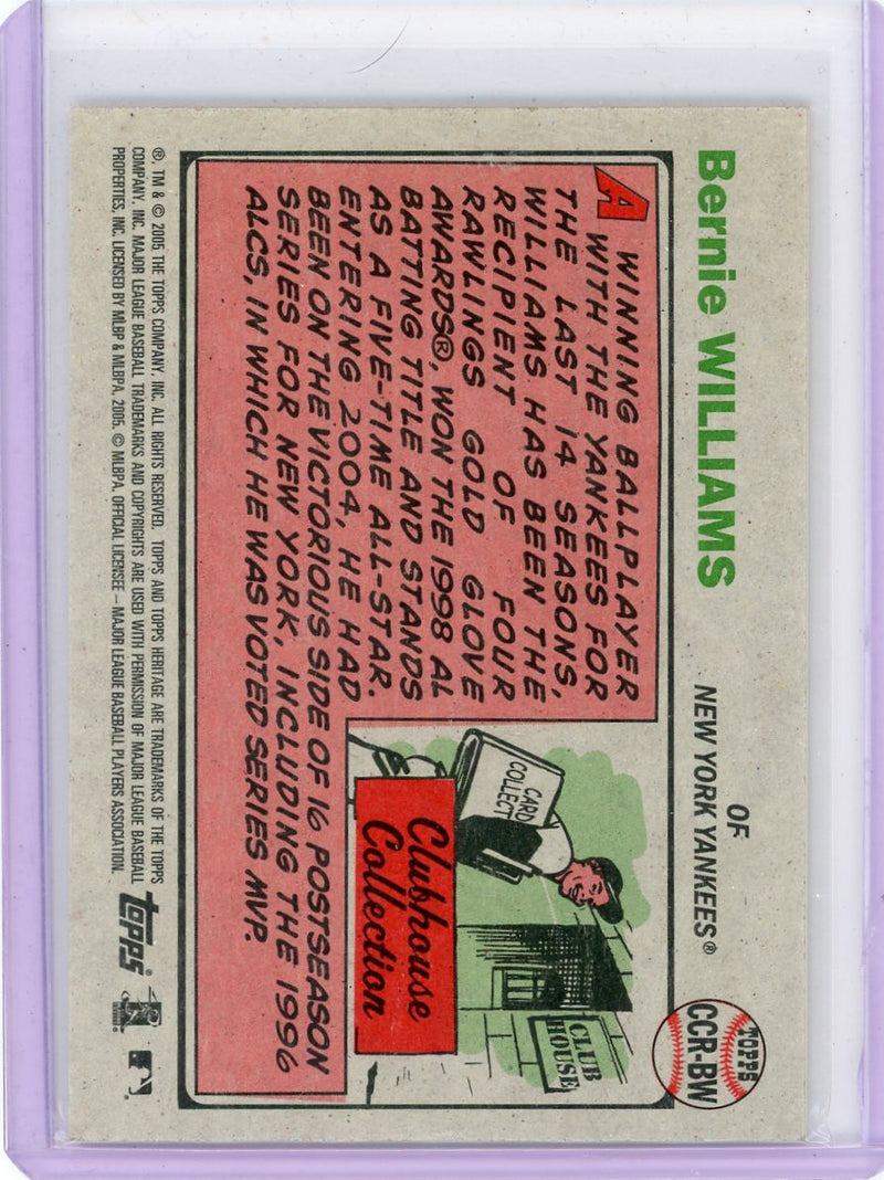 Bernie Williams 2005 Topps Clubhouse Collection Bat Relic