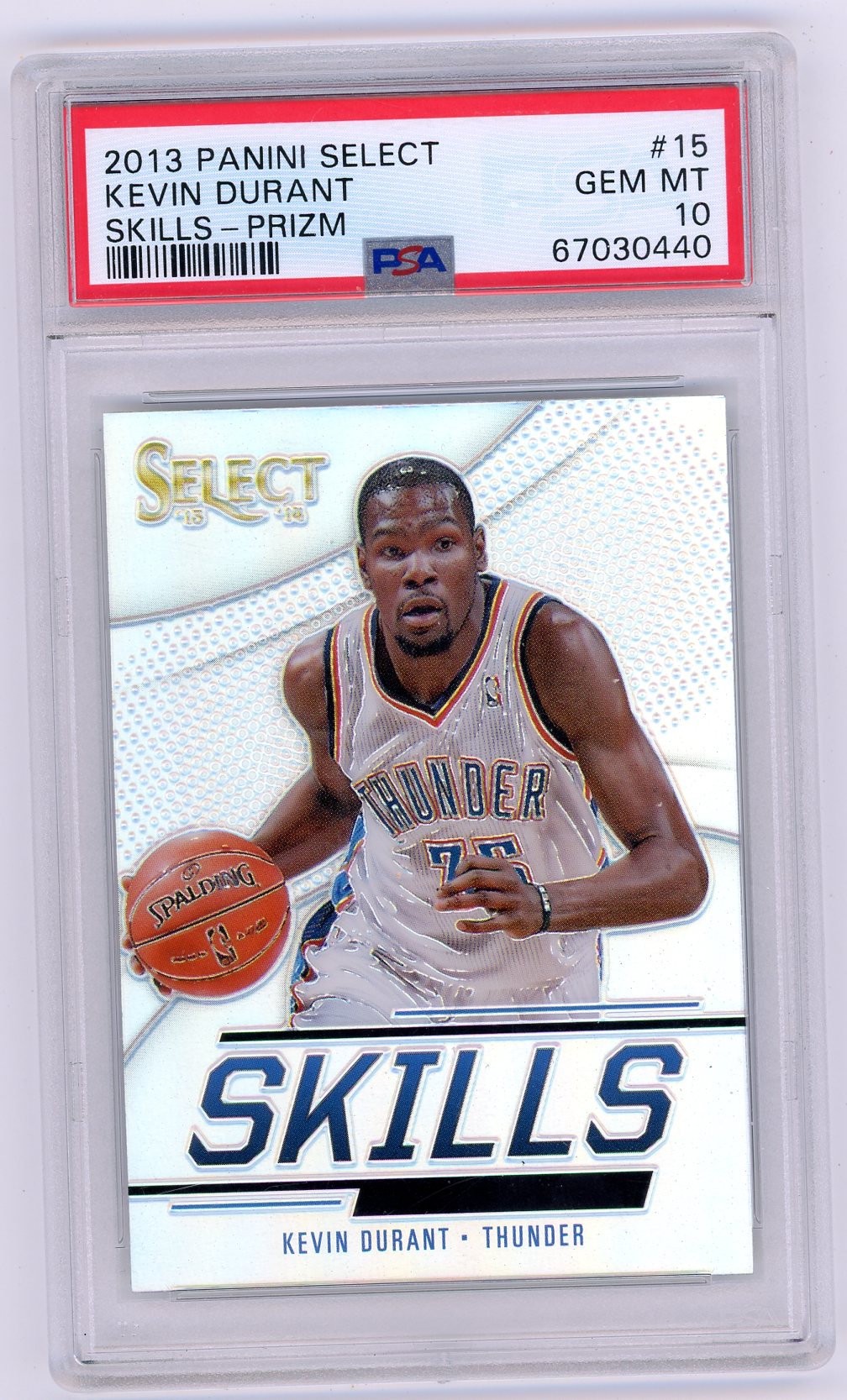 Kevin Durant 2013 Panini Select Skills Prizm PSA 10