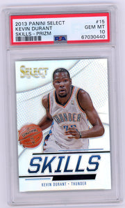 Kevin Durant 2013 Panini Select Skills Prizm PSA 10