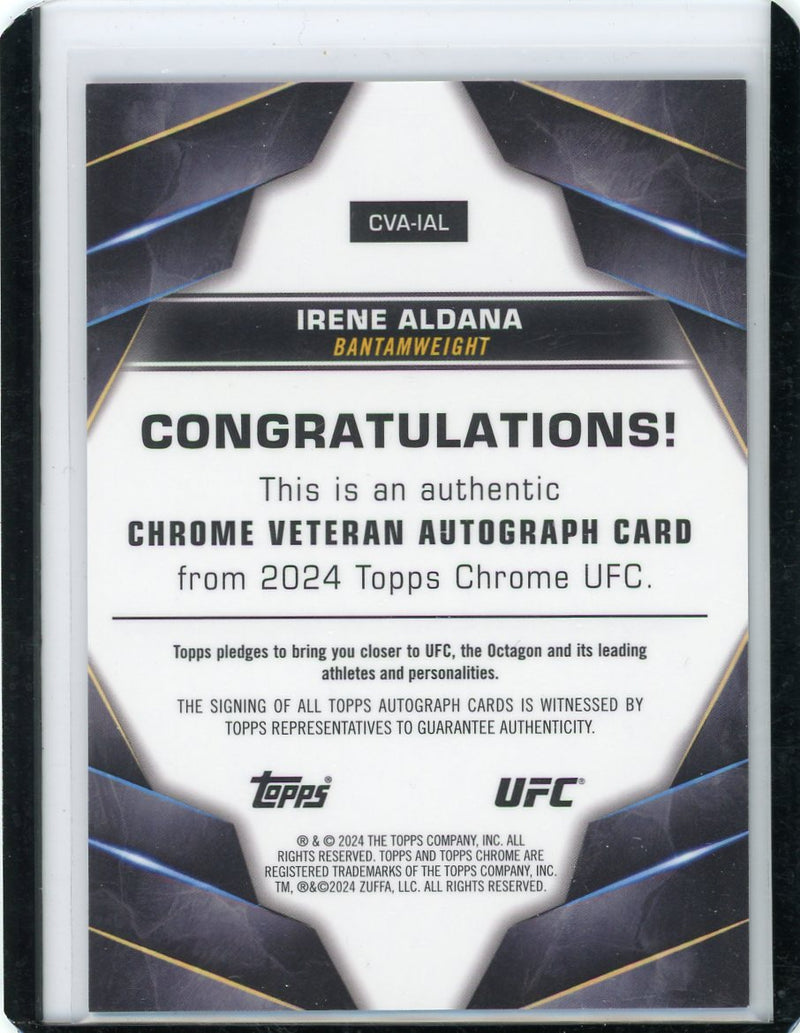 Irene Aldana 2024 Topps Chrome UFC autograph