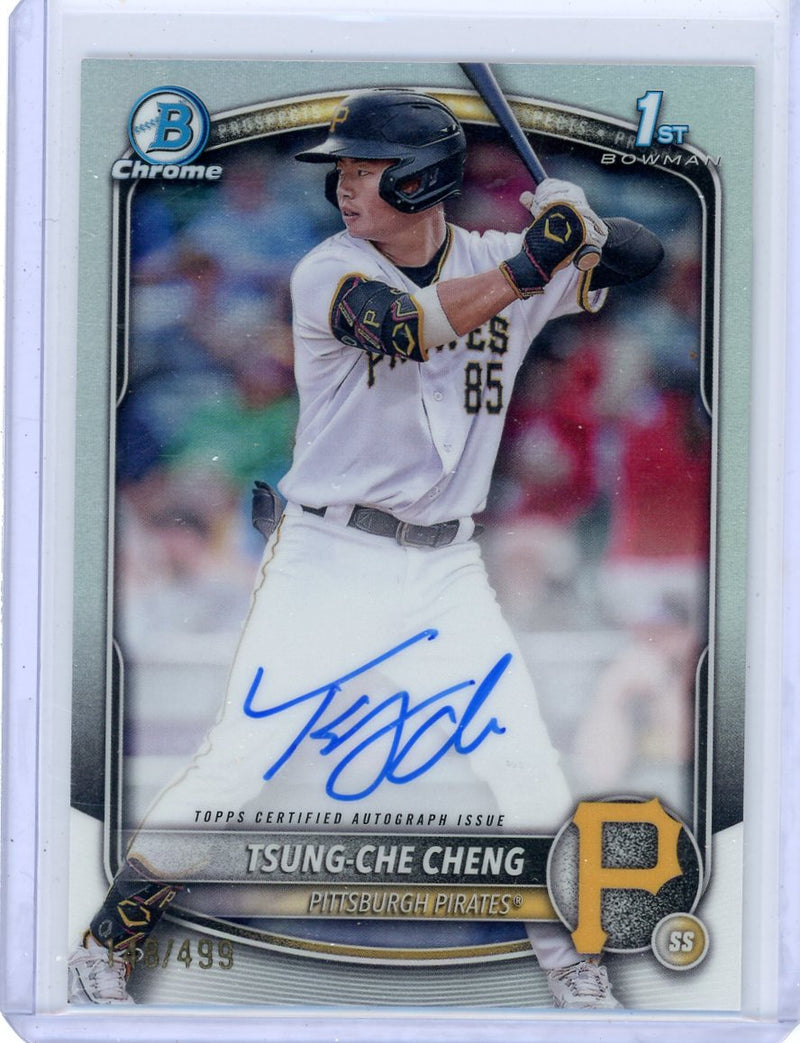 Tsung-Che Cheng 2025 1st Bowman Chrome autograph refractor 