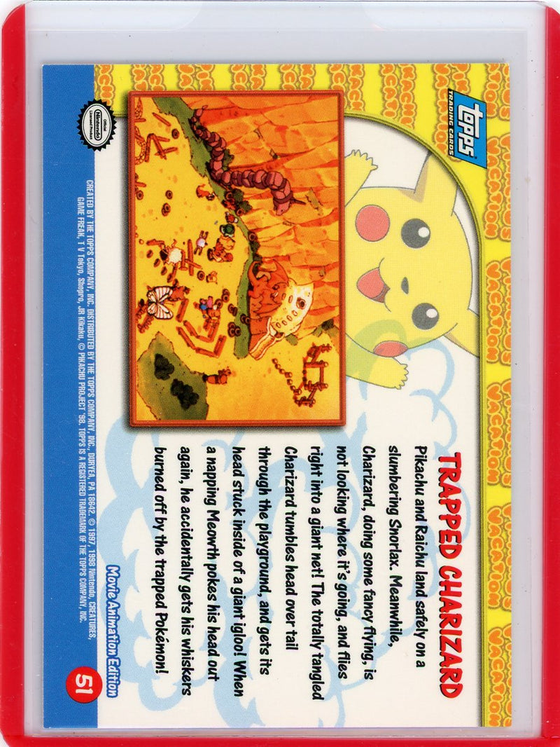 Trapped Charizard 1998 Topps Pokemon Pikachu&