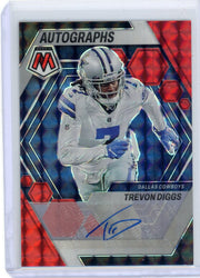 Trevon Diggs 2023 Panini Mosaic Autograph Red #'d 36/99
