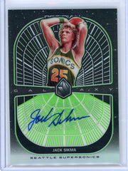 Jack Sikma 2019-20 Panini Obsidian autograph green etch prizm #'d 11/25