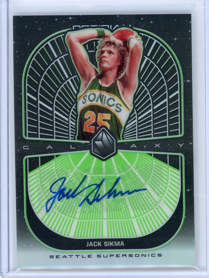 Jack Sikma 2019-20 Panini Obsidian autograph green etch prizm 