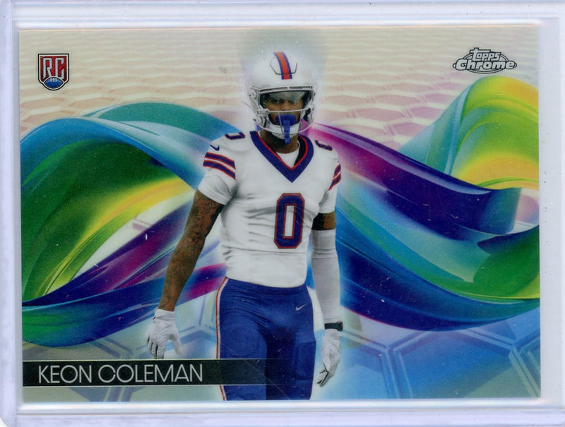 Keon Coleman 2024 Topps Chrome Helix SSP rookie card