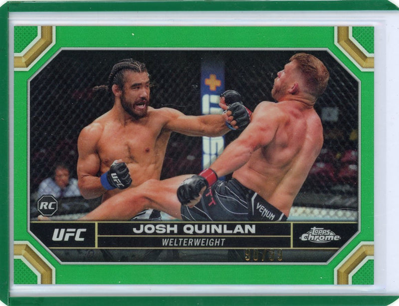 Josh Quinlan 2024 Topps Chrome UFC green refractor rookie card 