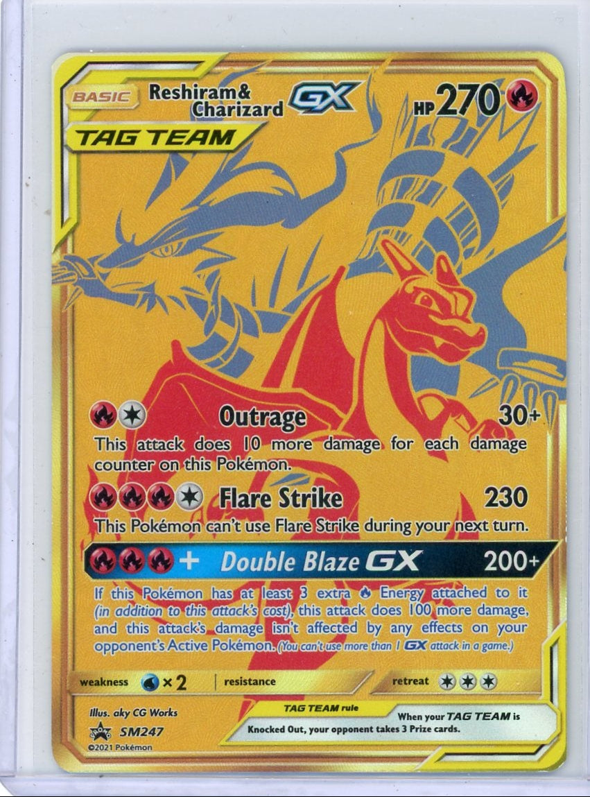 Reshiram & Charizard GX Pokémon Black Star Promo #SM247