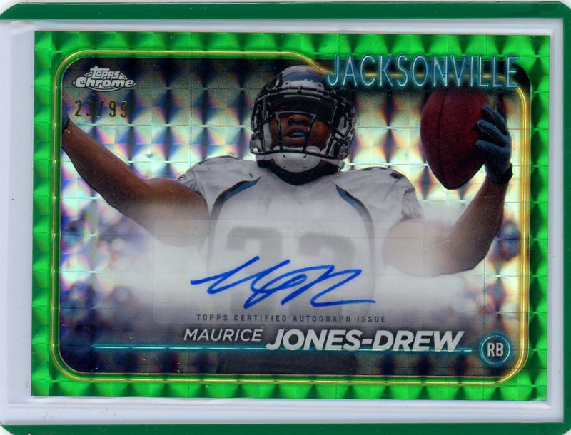 Maurice Jones-Drew 2024 Topps Chrome autograph green refractor 