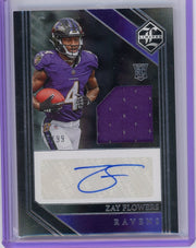 Zay Flowers 2023 Panini Limited Rookie Patch Autograph #'d 75/99