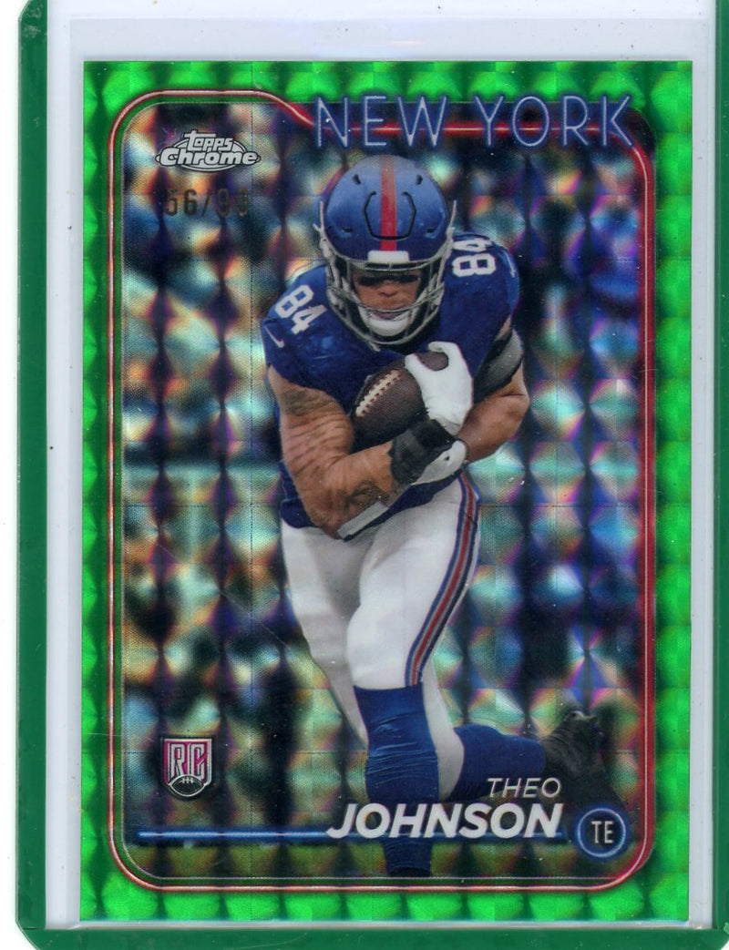 Theo Johnson 2024 Topps Chrome green geometric ref. rookie card 