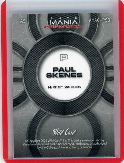 Paul Skenes 2024 Wild Card Auto Mania All-Star RWB rookie card #'d 6/25