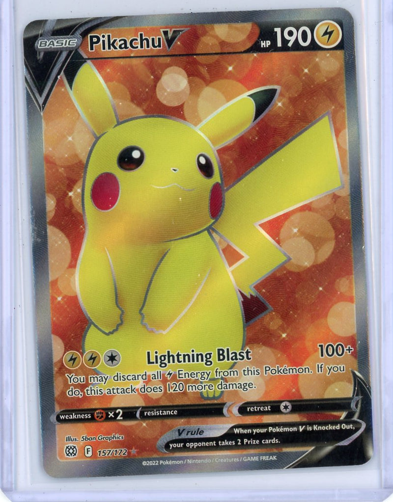 Pikachu V 2022 Pokemon rare full art holo 157/172