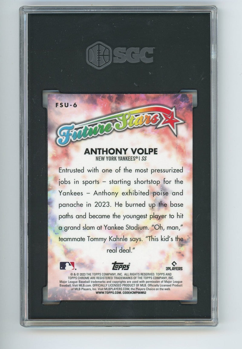 Anthony Volpe 2023 Topps Chrome Update Future Stars rookie card SGC 10