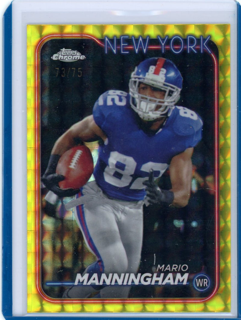 Mario Manningham 2024 Topps Chrome yellow geometric ref. 