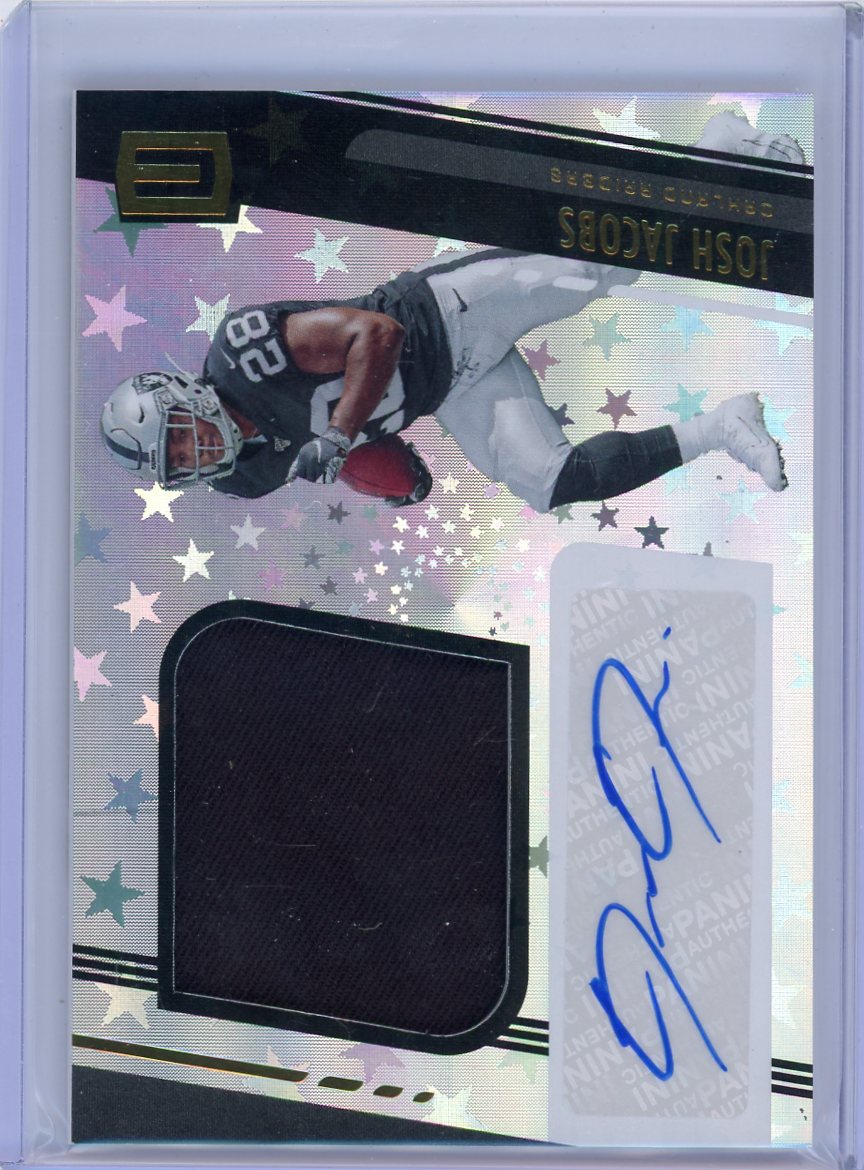Josh Jacobs 2019 Panini Unparalleled Football Astral Rookie Patch Autograph #'d 141/150