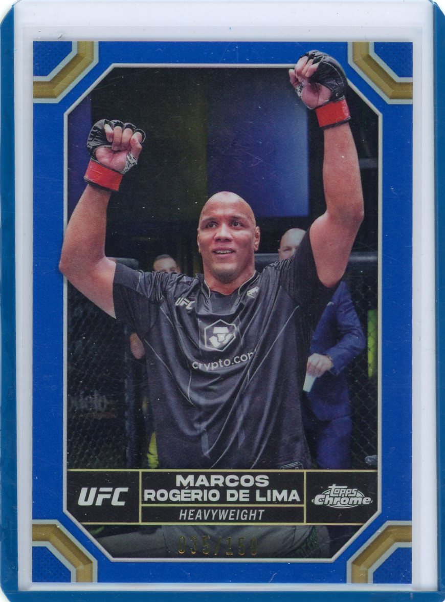 Marcos Rogerio De Lima 2024 Topps Chrome UFC blue refractor #'d 035/150