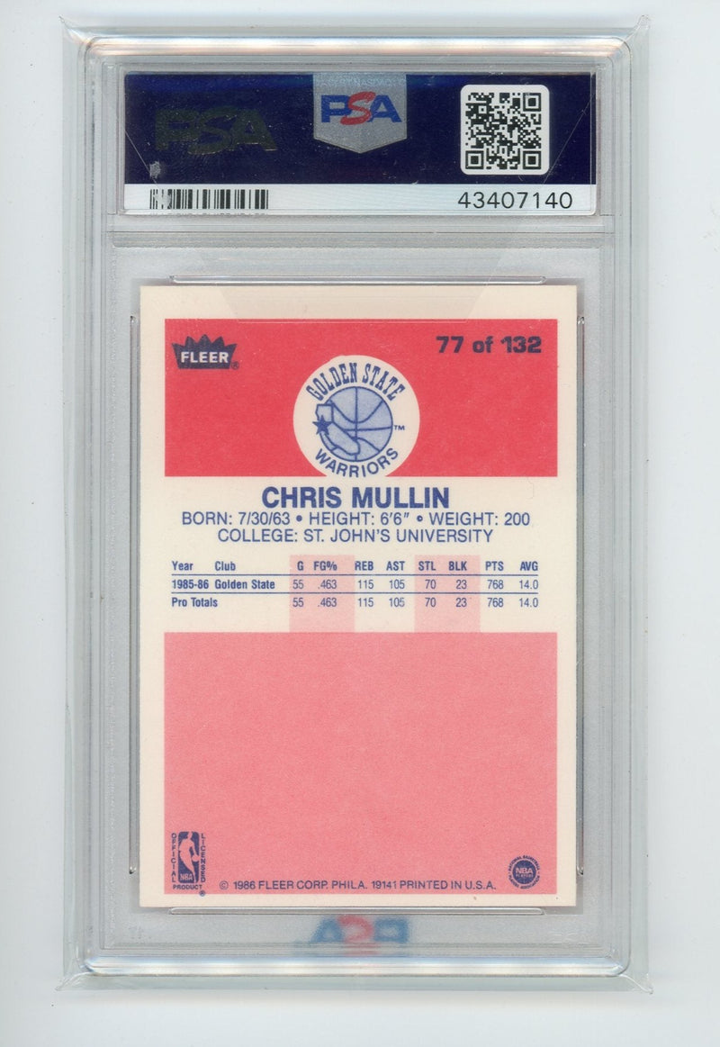 Chris Mullin 1986 Fleer PSA 9 (OC)