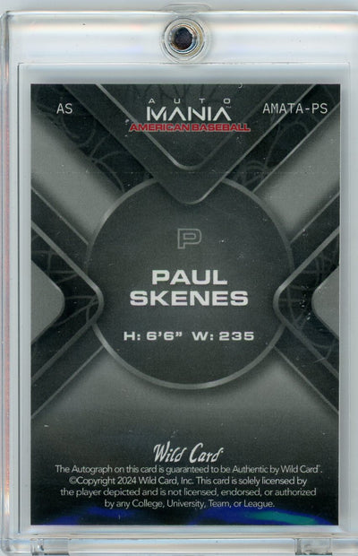 Paul Skenes 2024 Wild Card Auto Mania All-Star autograph rookie card #'d 1/1