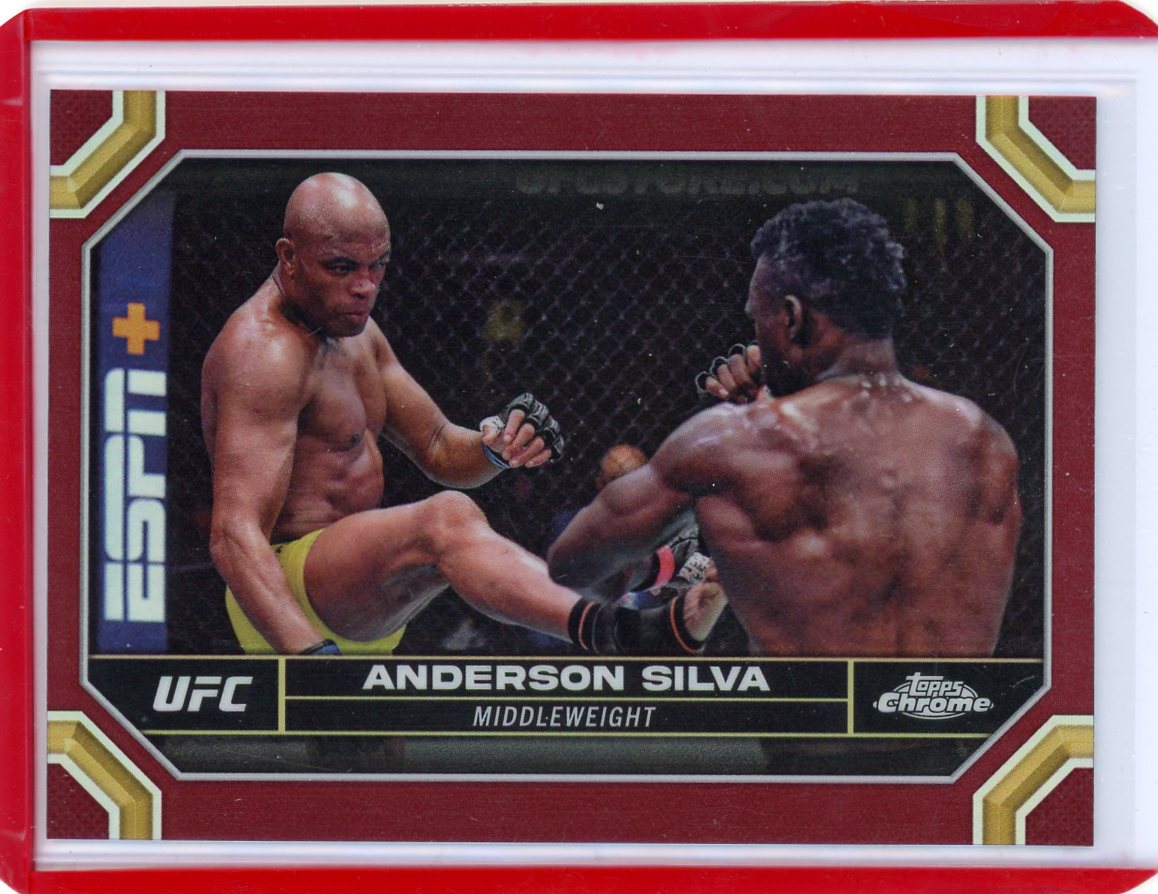 Anderson Silva 2024 Topps Chrome UFC magenta refractor