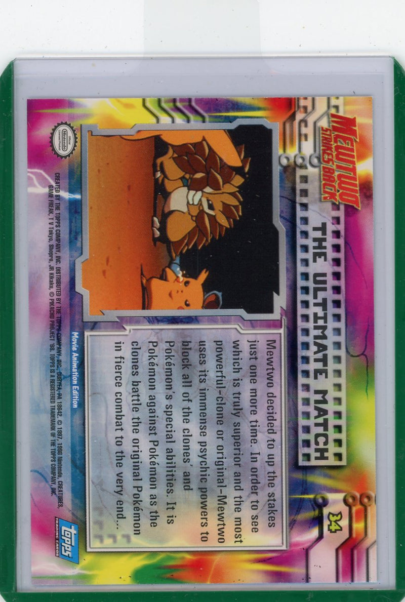 The Ultimate Match 1998 Topps Pokemon Mewtwo Strikes Back foil 