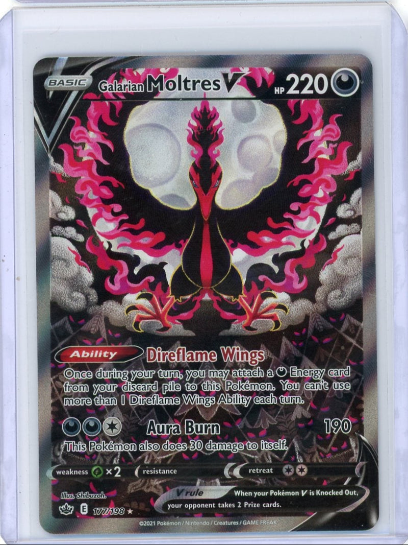 Galarian Moltres V Pokémon Chilling Reign Alternate Full-Art 
