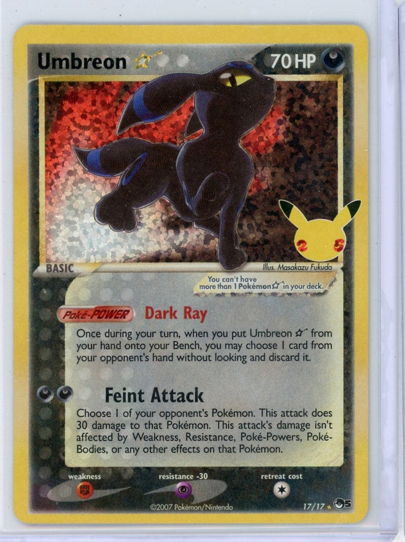 Umbreon Gold Star Pokémon Celebrations Classic Collection 