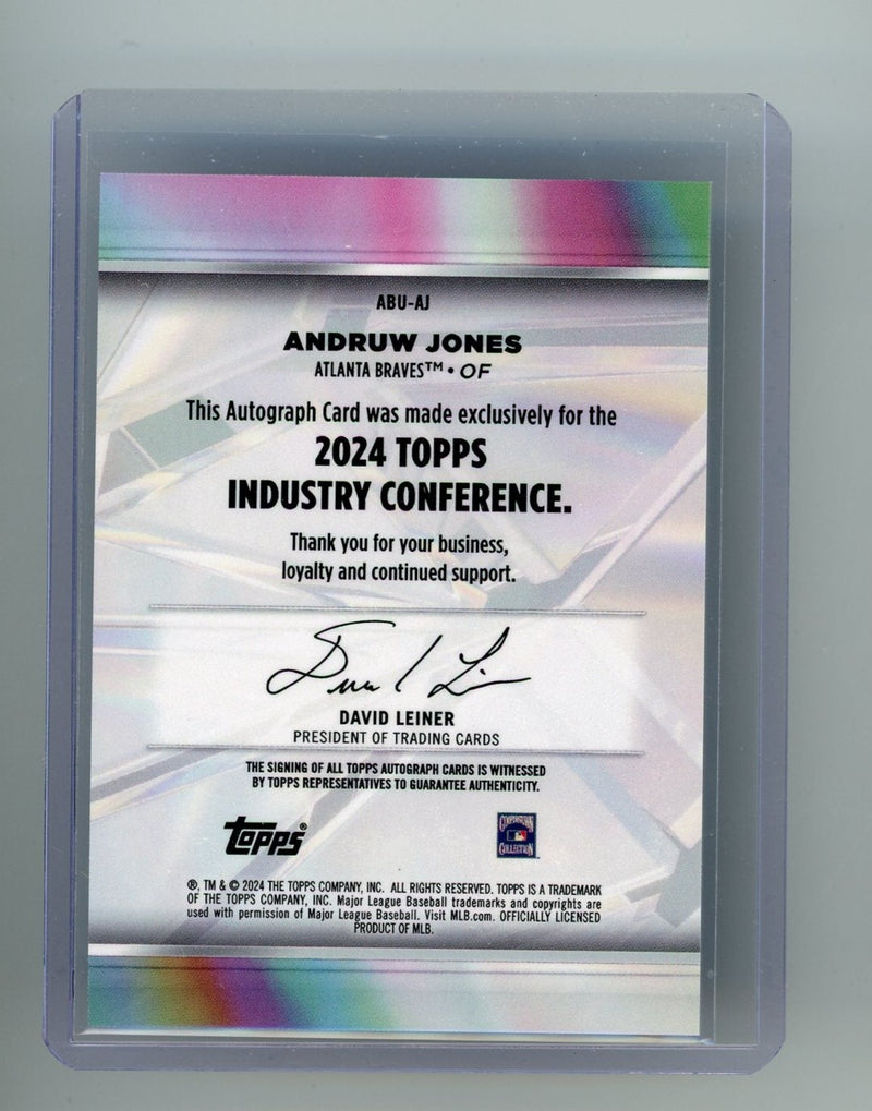 Andruw Jones 2024 Topps Industry Conference Exclusive Promo autograph