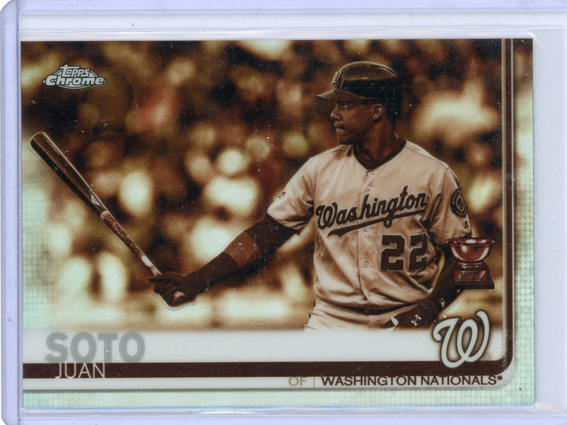 Juan Soto 2019 Topps Chrome sepia refractor