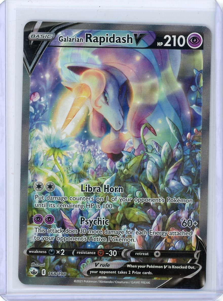 Galarian Rapidash V Pokémon Chilling Reign Alternate Full-Art #168/198