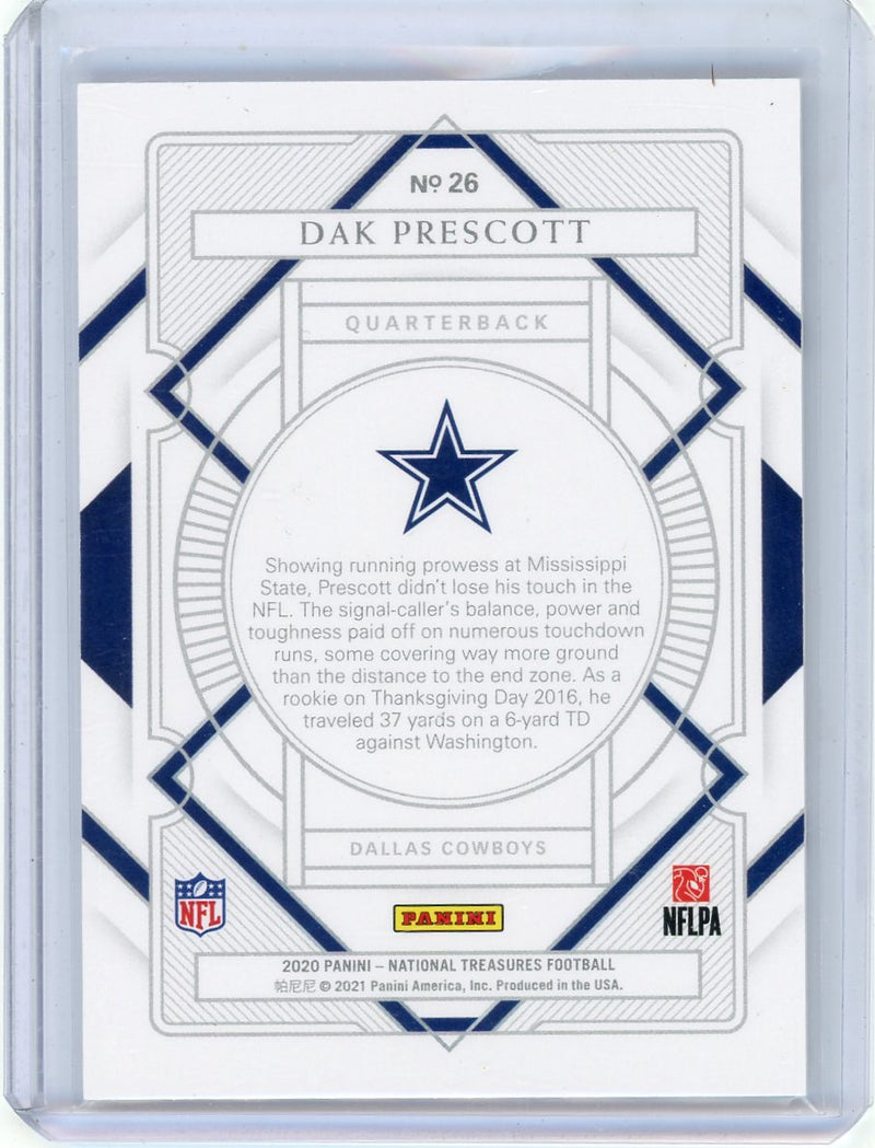 Dak Prescott 2020 Panini National Treasures silver 