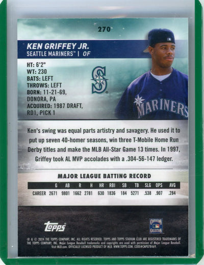 Ken Griffey Jr. 2024 Topps Stadium Club Chrome green refractor SP