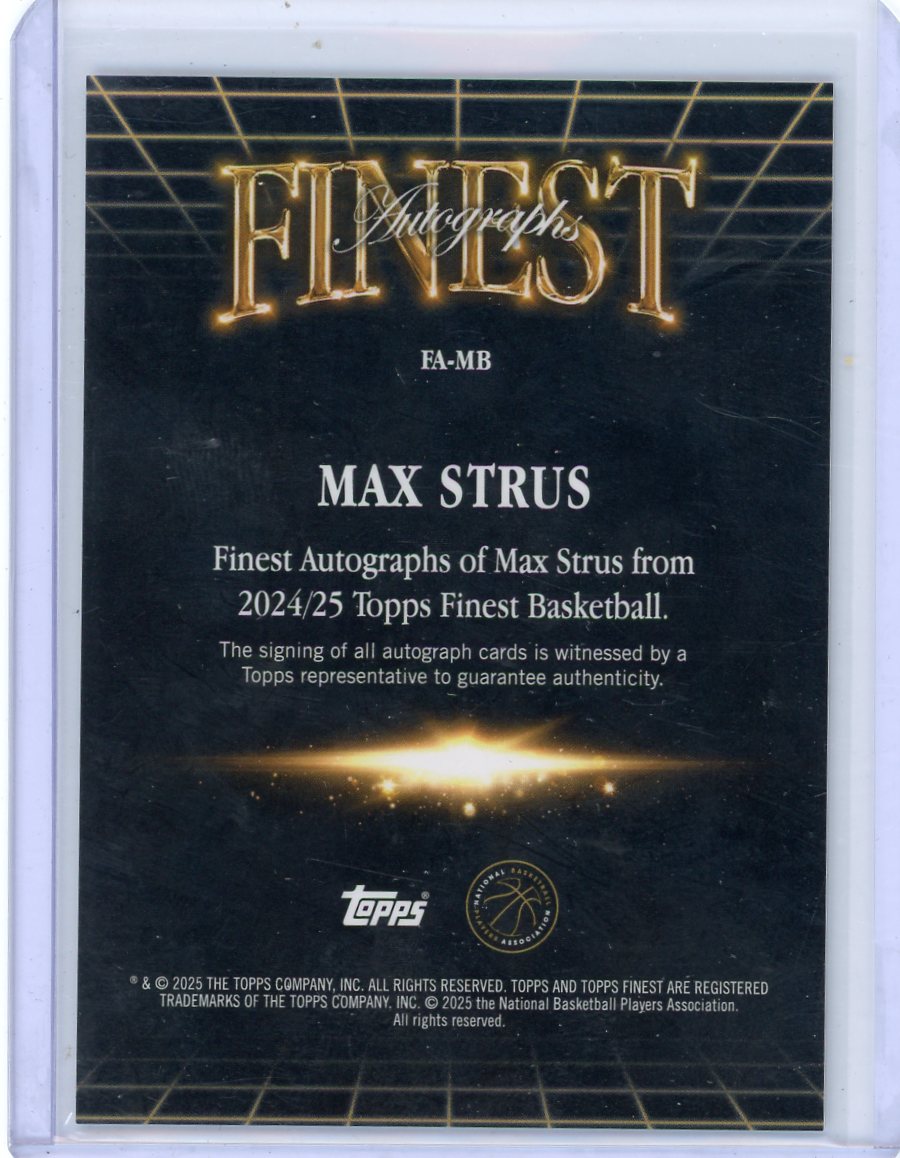 Max Strus 2024-25 Topps Finest Autographs