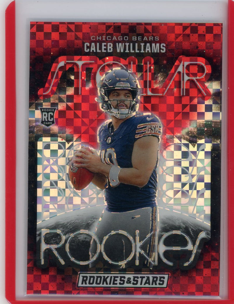 Caleb Williams 2024 Panini Rookies & Stars Stellar Rookies red checkerboard rookie card