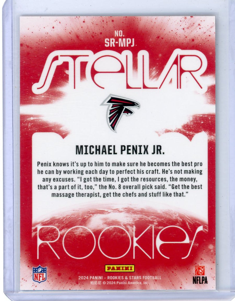 Michael Penix Jr. 2024 Panini Rookies & Stars Stellar Rookies red checkerboard rookie card