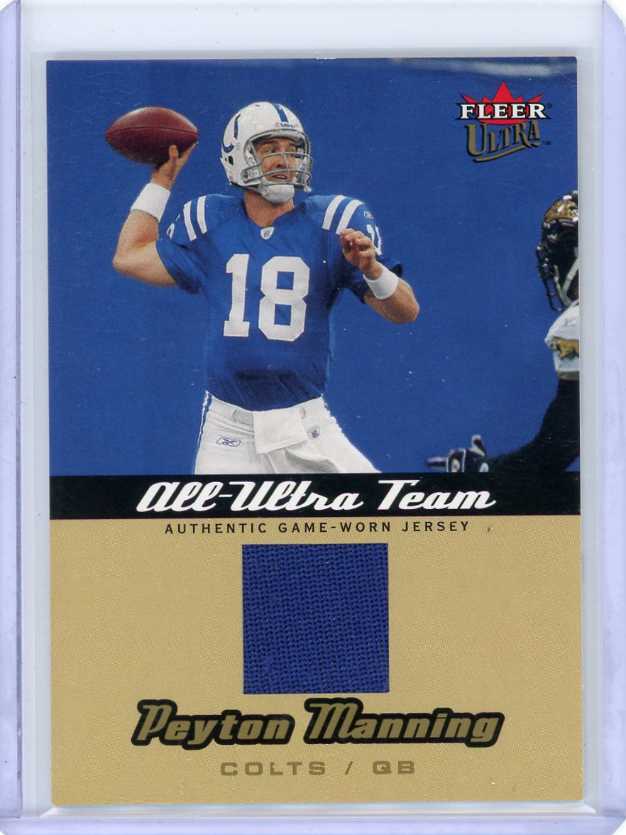 Peyton Manning 2005 Fleer Ultra All-Ultra Team game-used relic