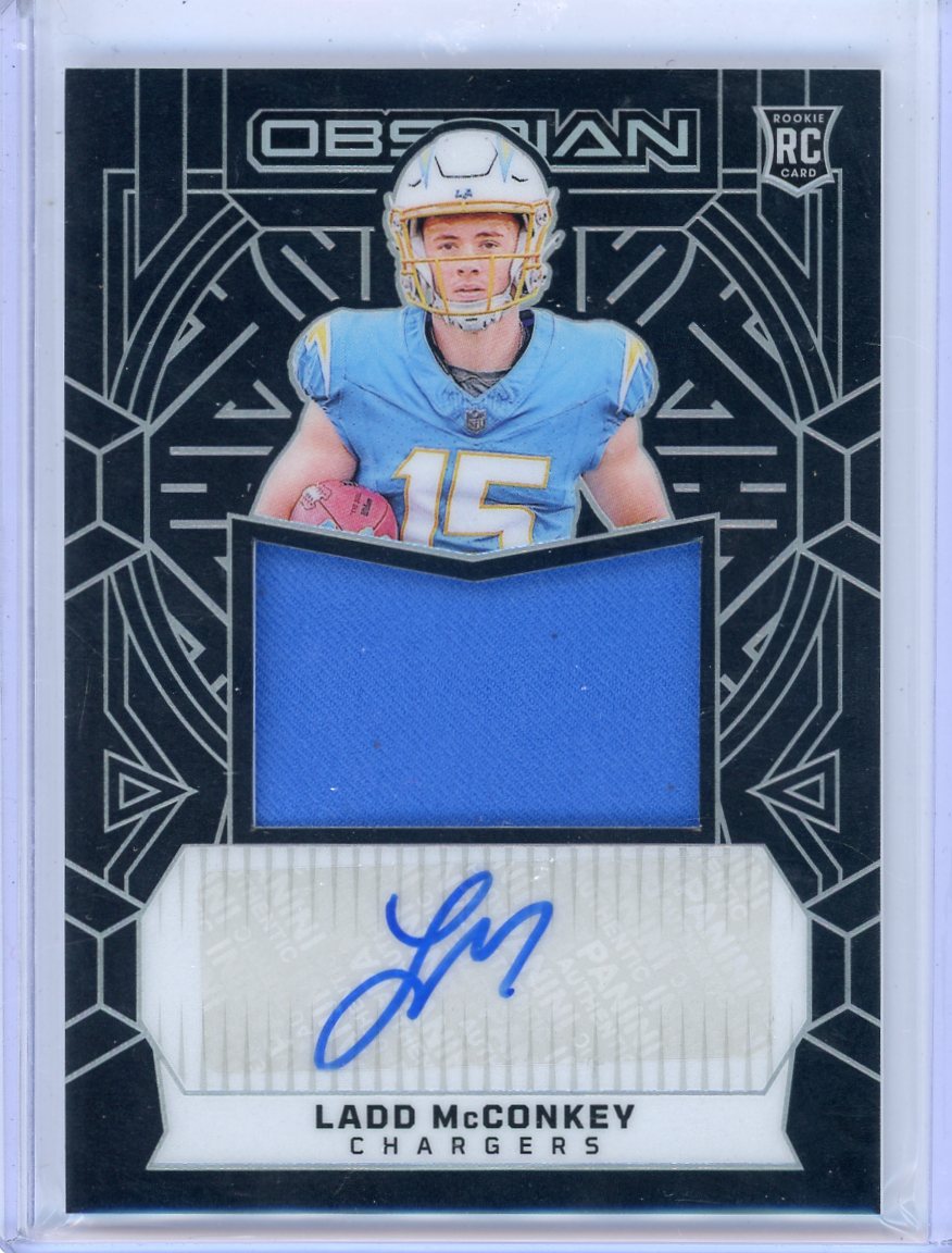 Ladd McConkey 2024 Panini Obsidian RPA #'d 212/299