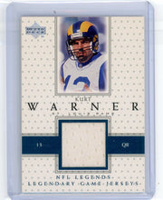 Kurt Warner 2000 Upper Deck Legendary Game Jerseys auth. game-worn jersey relic