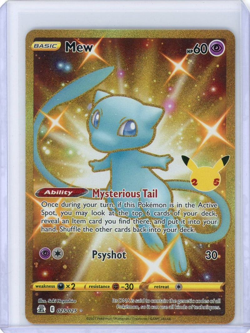 Mew Pokémon Celebrations Shiny Gold Secret Rare 