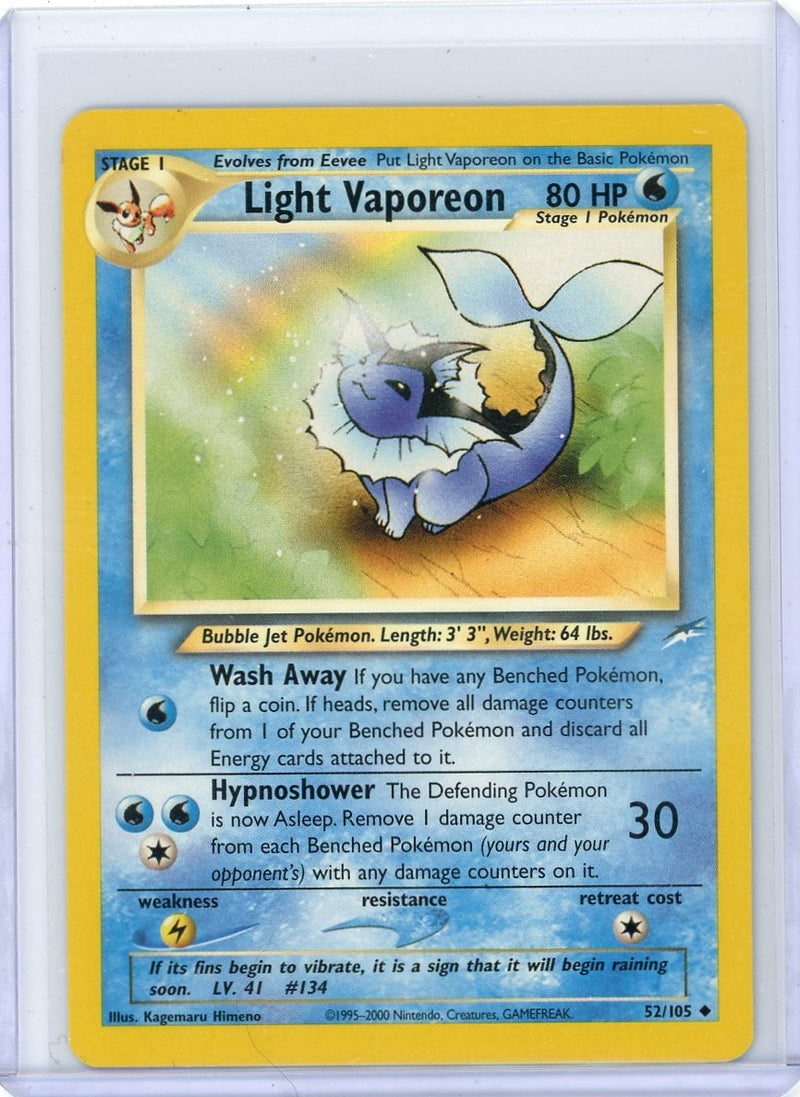 Light Vaporeon Pokémon Neo Destiny Non-Holo 